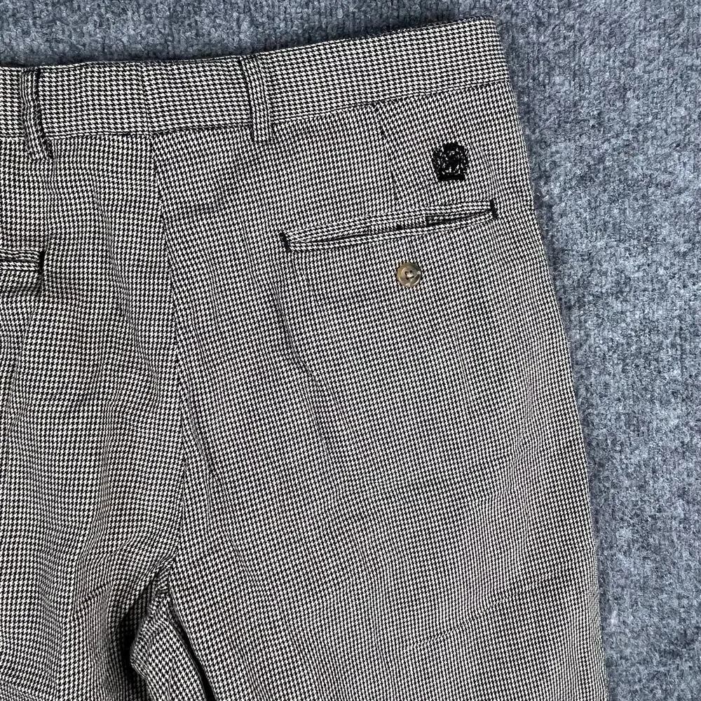 Vintage Tommy‎ Hilfiger Dress Pants Mens 33x30 Brown Houndstooth Pleated Classic